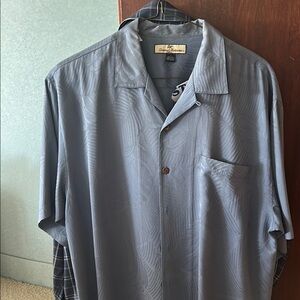 Geoffrey Beene Men's Blue Silk Shirt